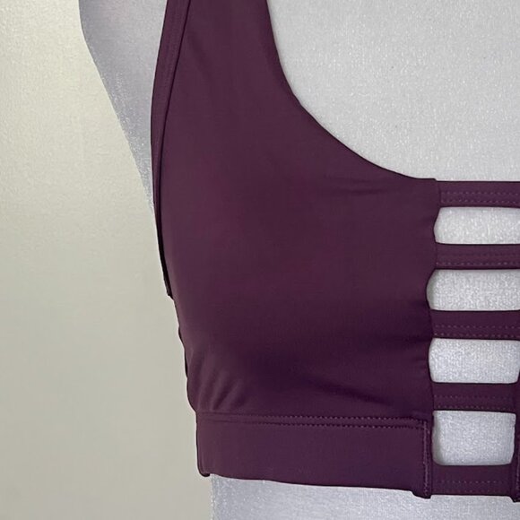 Victoria's Secret PINK Purple Ultimate Cage Front Unlined Sports Bra Medium - Picture 3 of 11